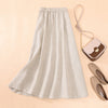 Lace Up Cotton And Linen Women's Skirt