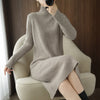 Half-high Neck Mid-length Knitted Bottom Dress