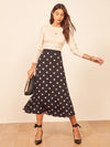 Summer Fashion All-Match Slim High Waist Slim Polka Dot Print Skirt