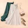 Lace Up Cotton And Linen Women's Skirt