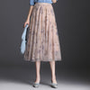 Elegant Flowy mid-length Pleated Skirt