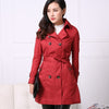 Commuter Casual Lace Up Double-breasted Mid-length Trench Coat