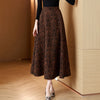 Woolen Jacquard High Waist Swing Dress Thickened Midi Skirt Umbrella Skirt