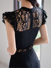 Hollow Lace Fashion Hip Professional Dress