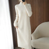 Half-high Neck Mid-length Knitted Bottom Dress