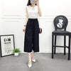 Casual Wide-leg Pants Black And White Striped Pants