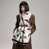 Artificial Cashmere Scarf Dragonfly Printed Soft Breathable High Sense Warm Shawl