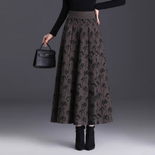  High Waist A- Line Large Hem Midi Dress