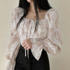 Women's Fashionable Floral Chiffon Shirt