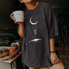 Moon Print Short Sleeve T-Shirt