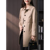 British Elegant Trench Mid-length Straight Coat
