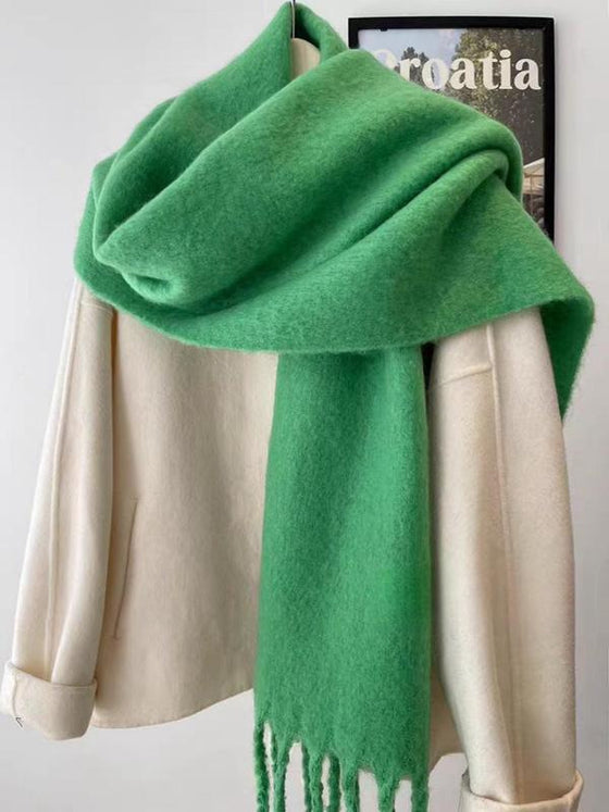 Women's Wool-like Autumn And Winter Solid Color Comfortable Scarf High Quality