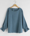 Casual Round Neck Long Sleeve Top